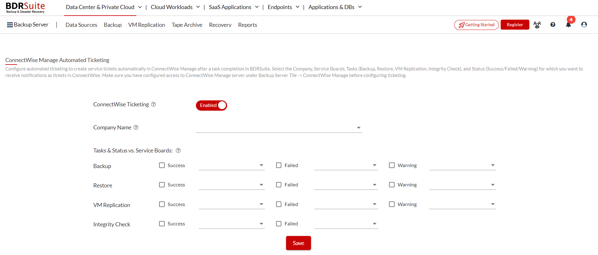 ConnectWise Ticketing